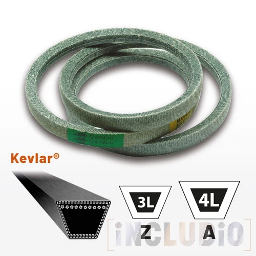 Belts - Wrapped V-belt - Blade belt - Deck belt - Drive belt - Transmission belt